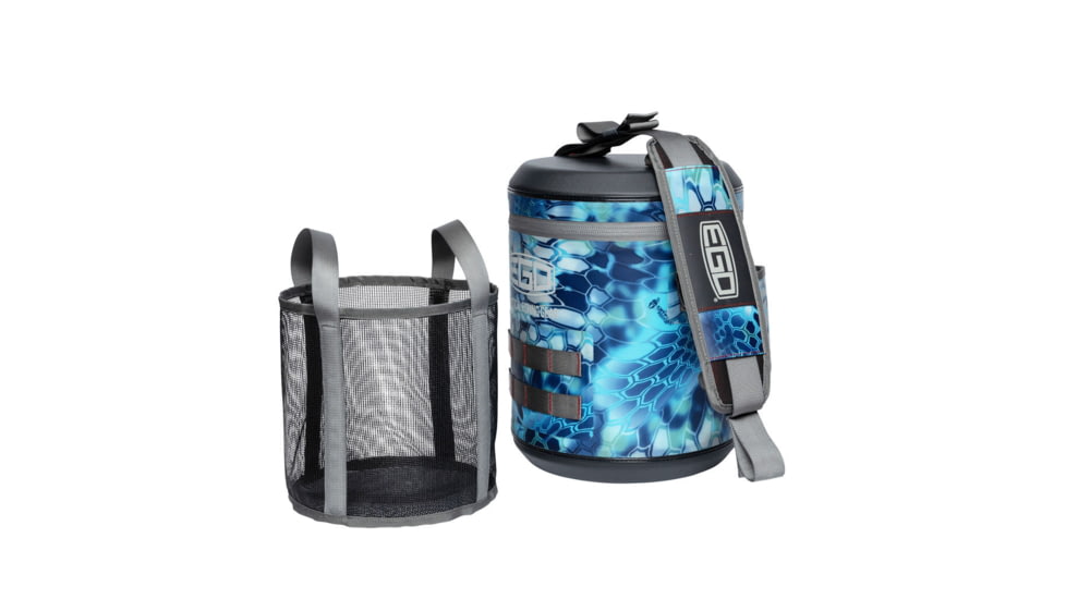 EGO Kryptek Soft Sided Bait Cooler/Bucket w/ Marine Metal Aerator, Pontus, Pontus, 75090