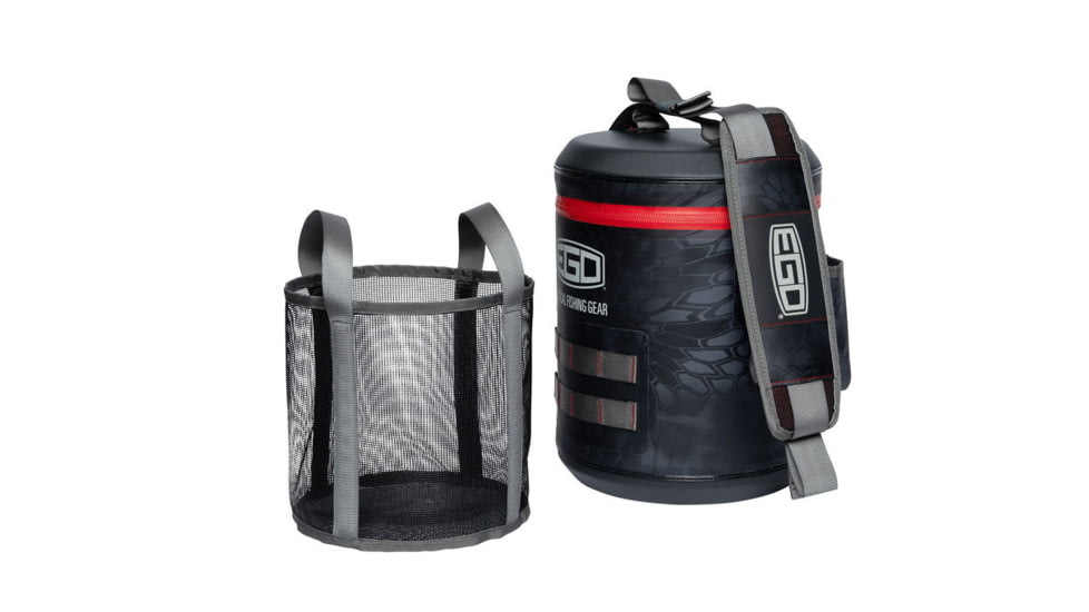 EGO Kryptek Soft Sided Bait Cooler/Bucket w/ Marine Metal Aerator, Typhon, Typhon, 75081