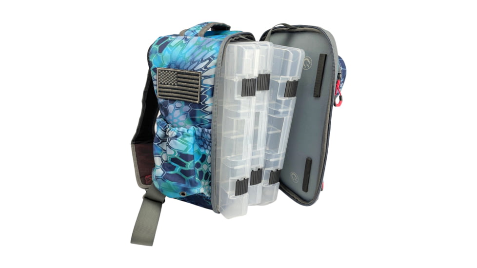 EGO Kryptek Tackle Box Sling Pack w/ 3 3700 Tackle Trays, Pontus, Pontus, 75084