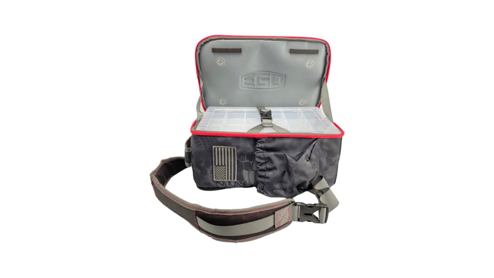 EGO Kryptek Tackle Box Sling Pack w/ 3 3700 Tackle Trays, Typhon, Typhon, 75076