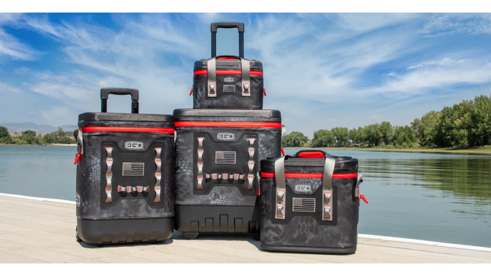 EGO Kryptek TPU Tactical 30L Cooler w/ Telescoping Handle and Wheels, Typhon, 75050