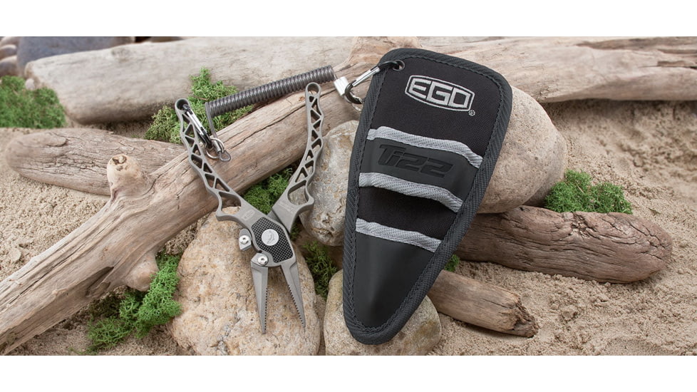 EGO Ti22 Pliers 7.5in Titanium, Red/Black, 73014