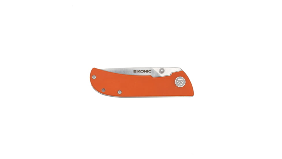 EIKONIC Knife Company Fairwind Folding Knife, 2.72in, D2 Steel w/ Rockwell Hardness of 59-60, G10 Handle, Satin/Orange, 220SOR