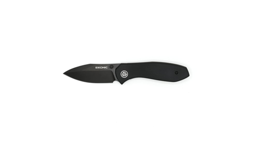 EIKONIC Knife Company Kasador Folding Knife, 2.7in, D2 Steel w/ Rockwell Hardness of 59-60, Micarta Handle, Black/Black, 331BB