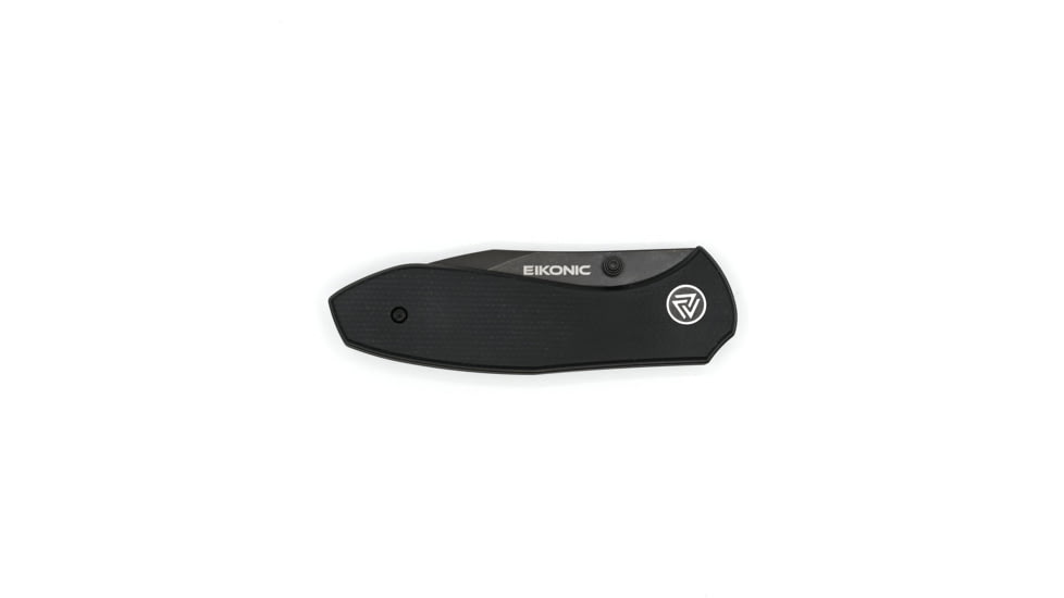 EIKONIC Knife Company Kasador Folding Knife, 2.7in, D2 Steel w/ Rockwell Hardness of 59-60, Micarta Handle, Black/Black, 331BB