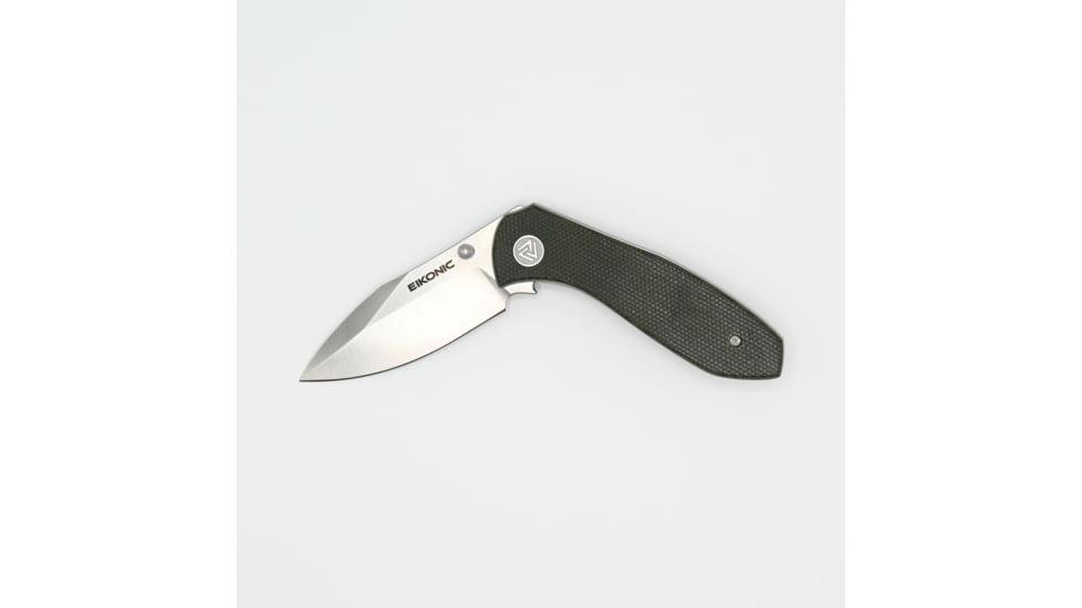 EIKONIC Knife Company Kasador Folding Knife, 2.7in, D2 Steel w/ Rockwell Hardness of 59-60, Micarta Handle, Satin/Brown, 331SBR