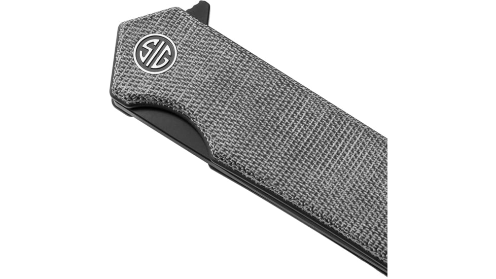 Sig Sauer Knives TS8BB Tsuru 3.30 Folding Tanto Plain Black PVD 154CM SS Blade