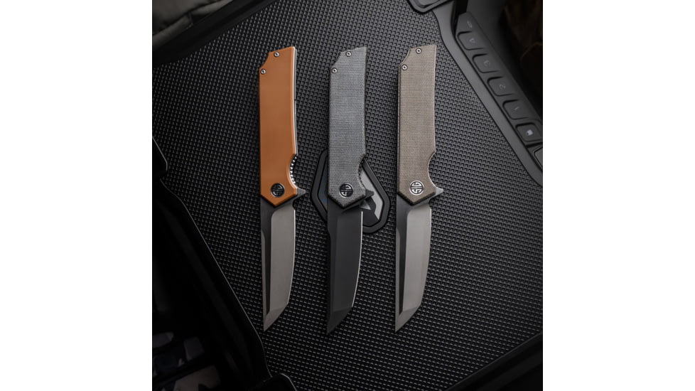 Sig Sauer Knives TS8BB Tsuru 3.30 Folding Tanto Plain Black PVD 154CM SS Blade