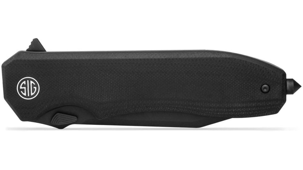 EIKONIC Knife Company Validus 3.78 Folding Drop Point Plain Black PVD M390 Steel Blade, 4.76 Black Textured G10 Handle, VA9BB