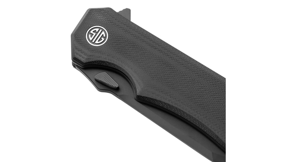 EIKONIC Knife Company Validus 3.78 Folding Drop Point Plain Black PVD M390 Steel Blade, 4.76 Black Textured G10 Handle, VA9BB