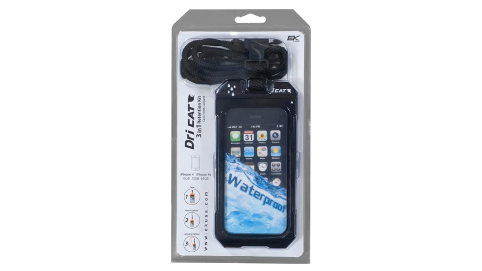 EK Ekcessories Dri Cat iPhone 4 &amp; 4s 3 in 1 Retention Kit -Black