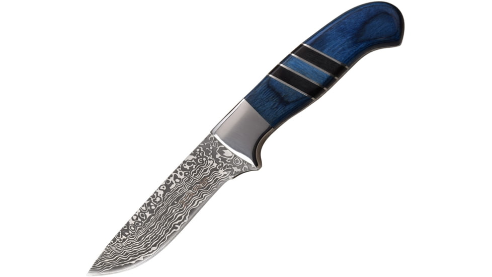 Elk Ridge Drop Point Fixed Blade Knife, 3.75 in, 3Cr13 Stainless Steel Stainless Steel, Blue, ER-200-20BL