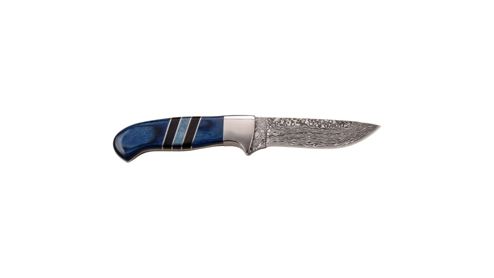 Elk Ridge Drop Point Fixed Blade Knife, 3.75 in, 3Cr13 Stainless Steel Stainless Steel, Blue, ER-200-20BL