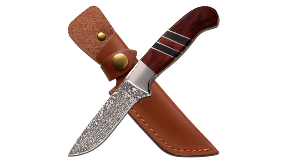 Elk Ridge Drop Point Fixed Blade Knife, 3.75 in, 3Cr13 Stainless Steel Stainless Steel, Brown, ER-200-20BR
