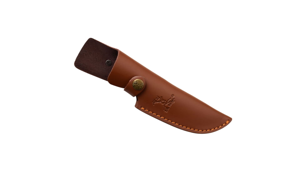 Elk Ridge Drop Point Fixed Blade Knife, 4 in, 3Cr13 Stainless Steel Stainless Steel, Zebra Wood, ER-200-03D