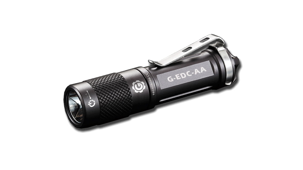 Elzetta G-EDC-AA 1-Cell Flashlight with Rechargable AA, Black, Universal, GEDCAA