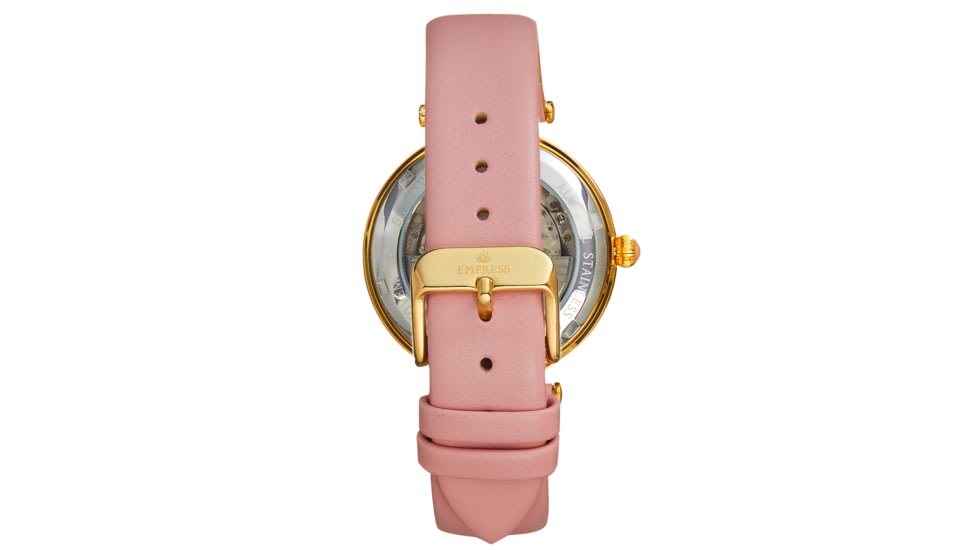 Empress Anne Automatic Semi-Skeleton Leather-Band Watch, Light Pink, One Size, EMPEM3103