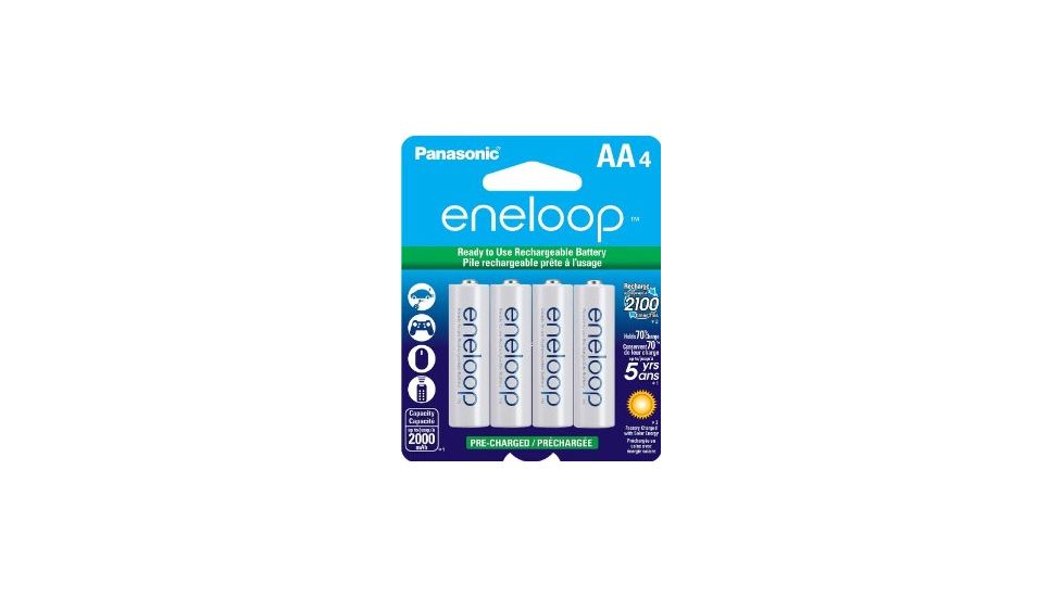 Eneloop AA - 4 Pack 2nd Generation, White, BK-3MCCA4BA