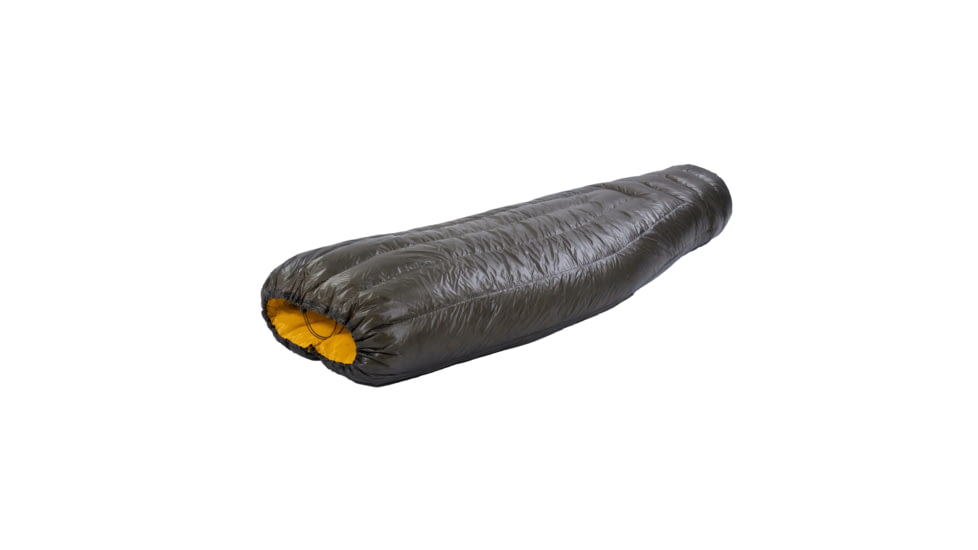 Enlightened Equipment Enigma Sleeping Bag, 50F/10C, Short/Regular, Charcoal/Yellow, 850 Fill Power, Charcoal/Yellow, Short/Regular, ENI85050CYSRX