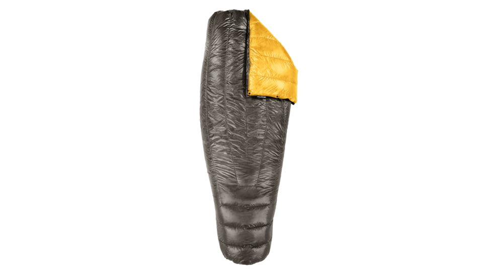 Enlightened Equipment Enigma Sleeping Bag, 50F/10C, Short/Regular, Charcoal/Yellow, 850 Fill Power, Charcoal/Yellow, Short/Regular, ENI85050CYSRX