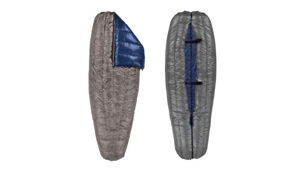 Enlightened Equipment Revelation Sleeping Bag, 50F/10C, Short/Regular, Graphite/Midnight, 850 Fill Power, Graphite/Midnight Blue, Short/Regular, REV85050GMSR