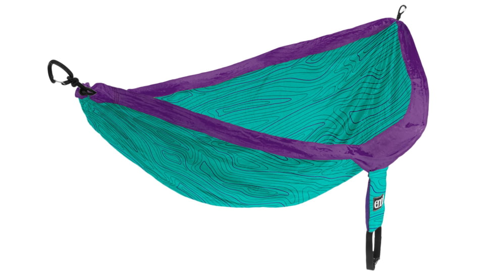 Eno Doublenest Hammock, Printed Pattern, Woodgrain/ Cyan DP211