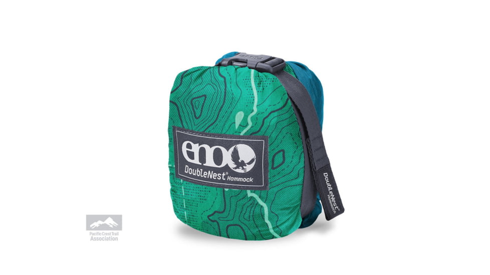 Eno DoubleNest Print Giving Back Hammocks, Topo PCT/Teal, One Size, Z-PCT-DNP