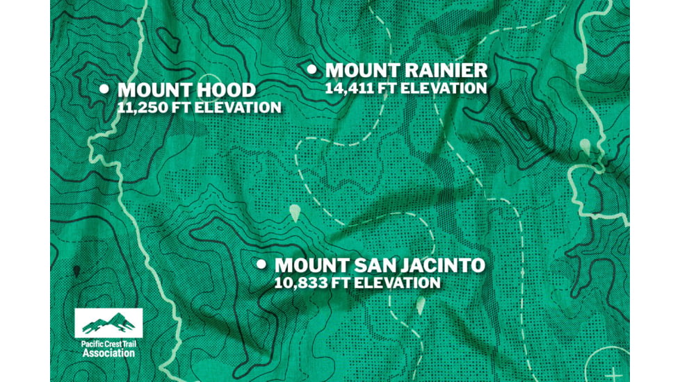 Eno DoubleNest Print Giving Back Hammocks, Topo PCT/Teal, One Size, Z-PCT-DNP