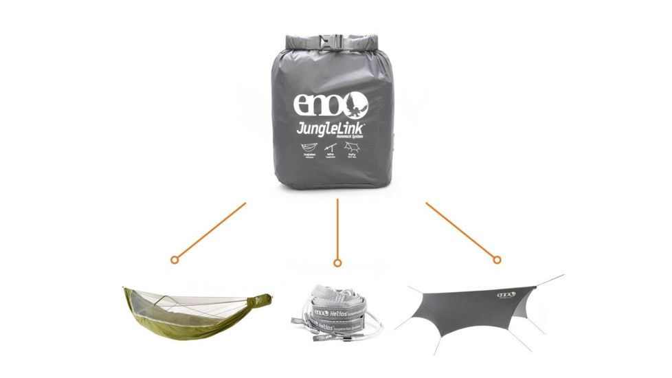 Eno JungleLink Shelter System, Grey/Lichen, LNK-39136