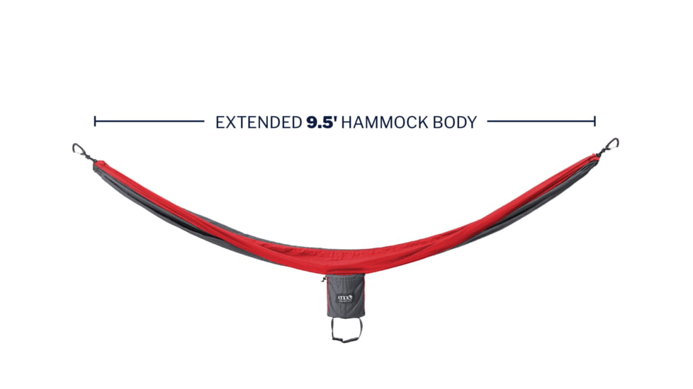 ENO SingleNest Hammock, Charcoal/Red, SN-004