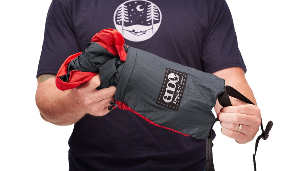 ENO SingleNest Hammock, Charcoal/Red, SN-004