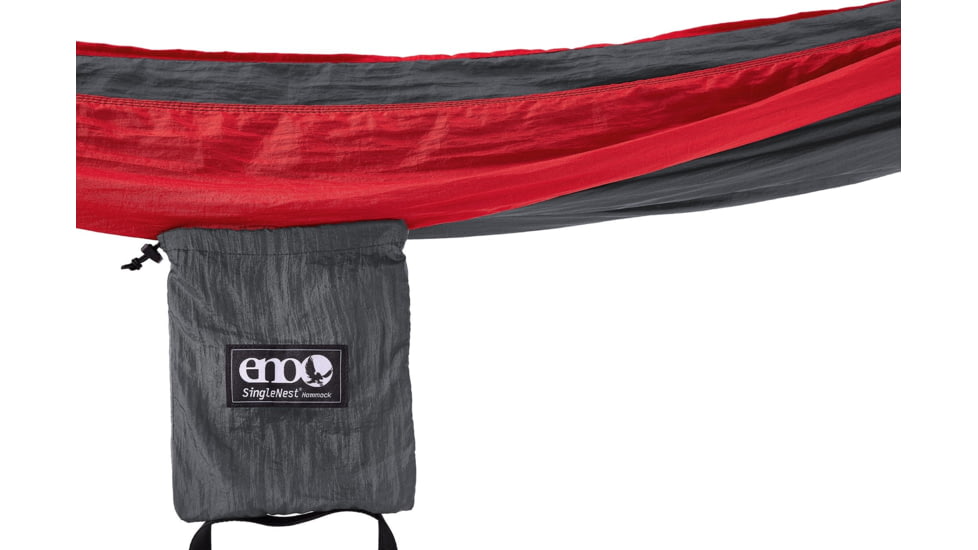 ENO SingleNest Hammock, Charcoal/Red, SN-004