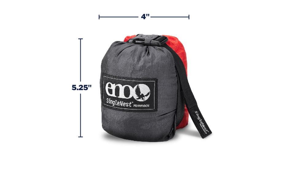ENO SingleNest Hammock, Charcoal/Red, SN-004