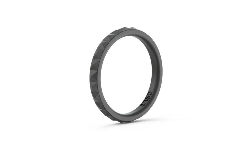 Enso Ring Women's Stackables-Obsidian-5
