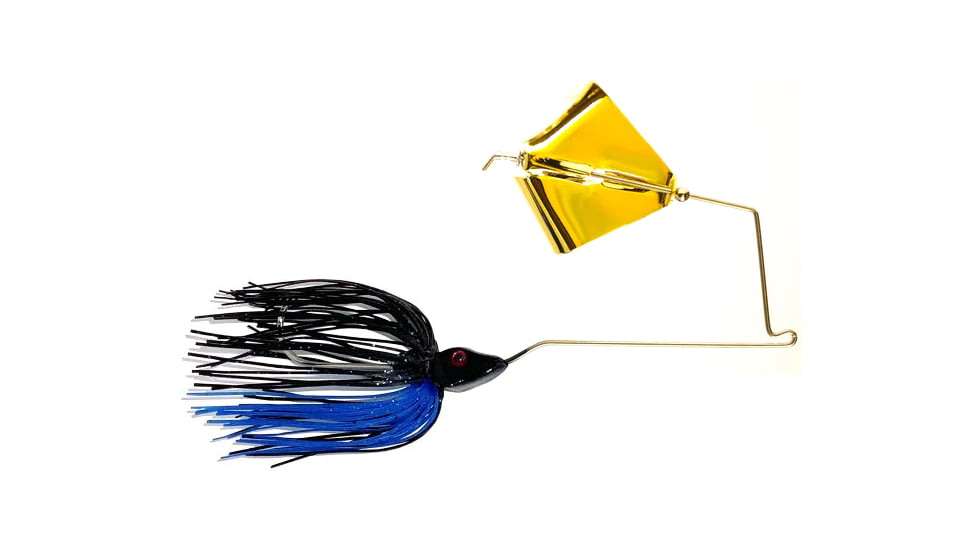 Epic Baits Buzz Bait Burner, Gold Blade, Midnight Blue, 1/4 oz, BBRS14BLUBBLF008