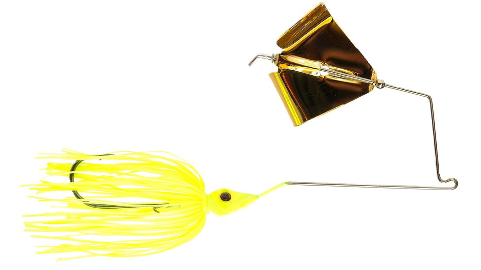 Epic Baits Buzz Bait Burner, Gold Blade, Chartreuse, 3/8 oz, BBBNR38CHTBLAGB022