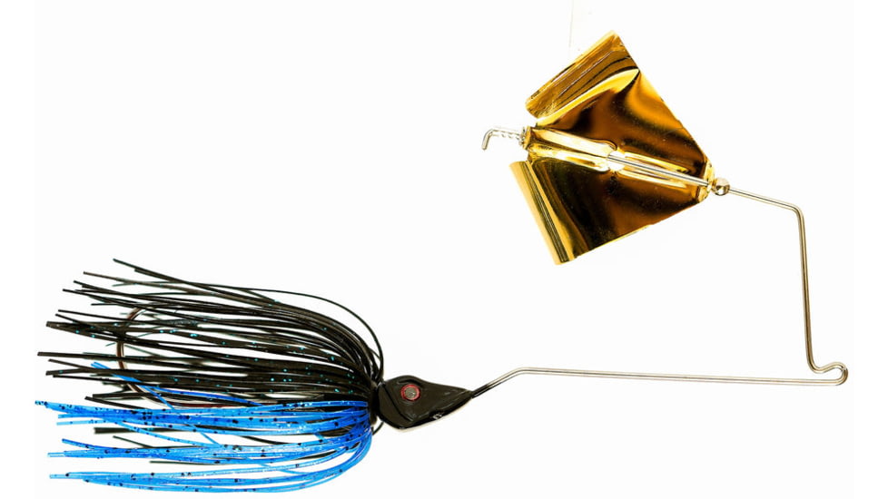 Epic Baits Buzz Bait Burner, Gold Blade, Midnight Blue, 3/8 oz, BBBNR38BLKBLAGB025
