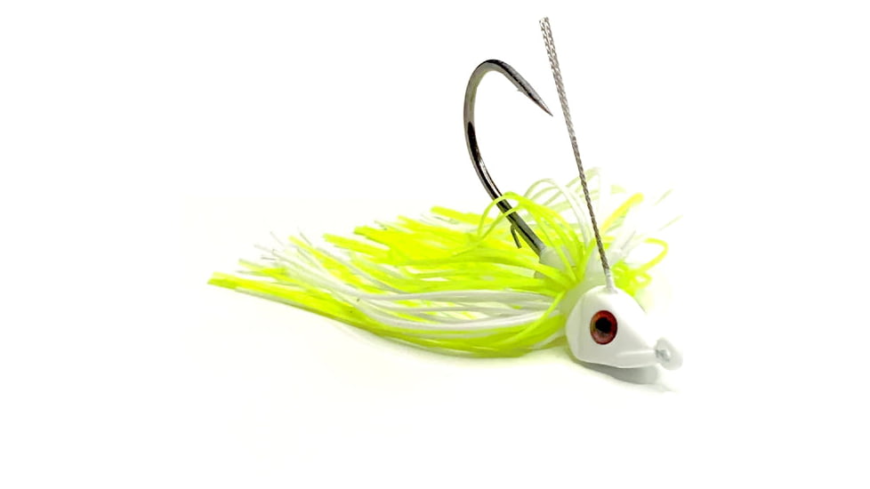 Epic Baits Tournament Grade Swim Jig, SJTG, White/Chart, 3/8 oz, SJTG38WHT026
