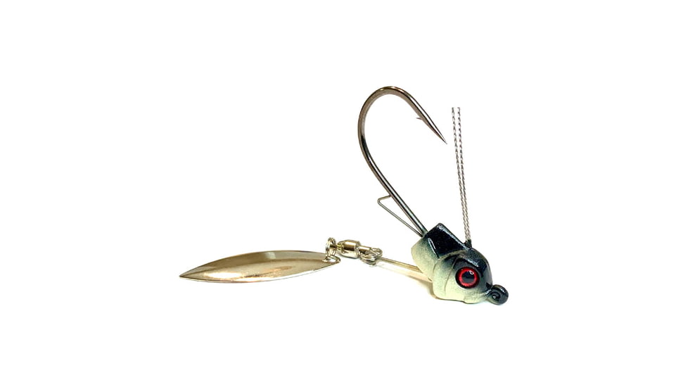 Epic Baits Under Spin Jig, GW, Black Black Shad, 3/8 oz, US38BLKB35GW