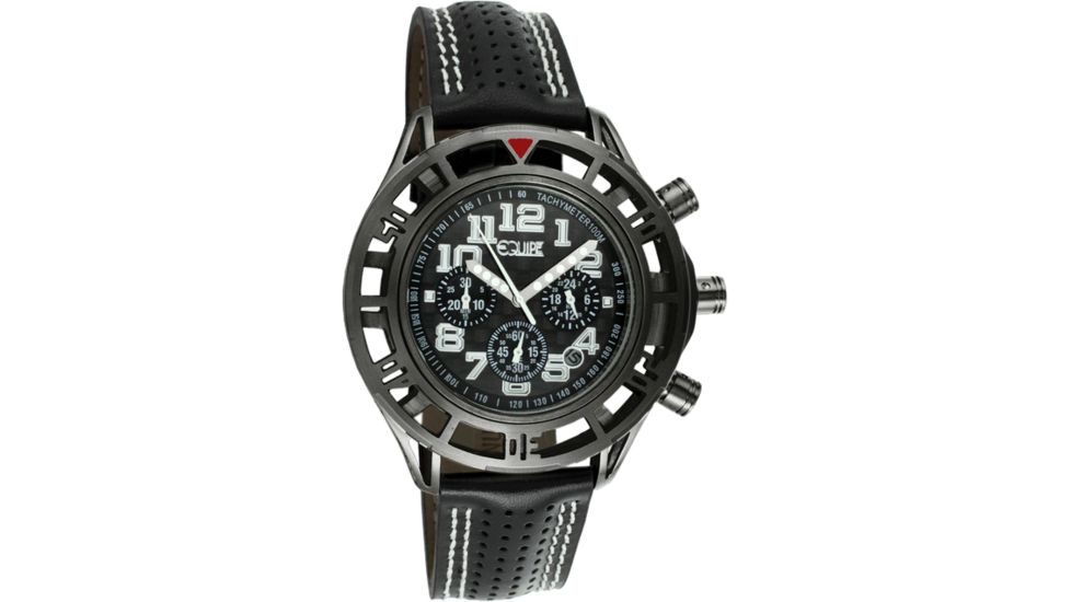 Equipe E804 Chassis Mens Watch - Black Strap, Black Case, Black Dial