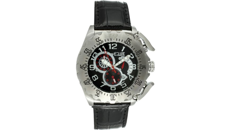 Equipe Q301 Paddle Watches - Men's - Timer, Date, and Weekday Subdials, Quartz, Silver/Black, One Size, EQUQ301