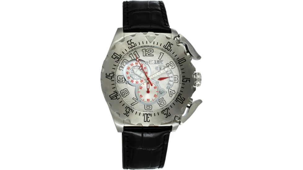 Equipe Q301 Paddle Watches - Men's - Timer, Date, and Weekday Subdials, Quartz, Silver/White, One Size, EQUQ302