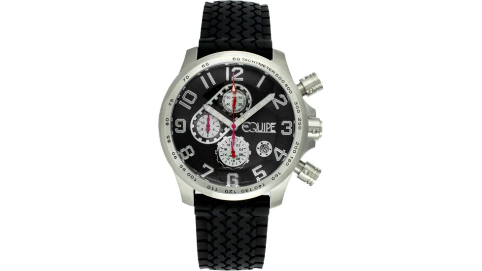 Equipe Q501 Hemi Watches  Men's - Timer and Date Subdials, Quartz, Silver/Black, One Size, EQUQ501