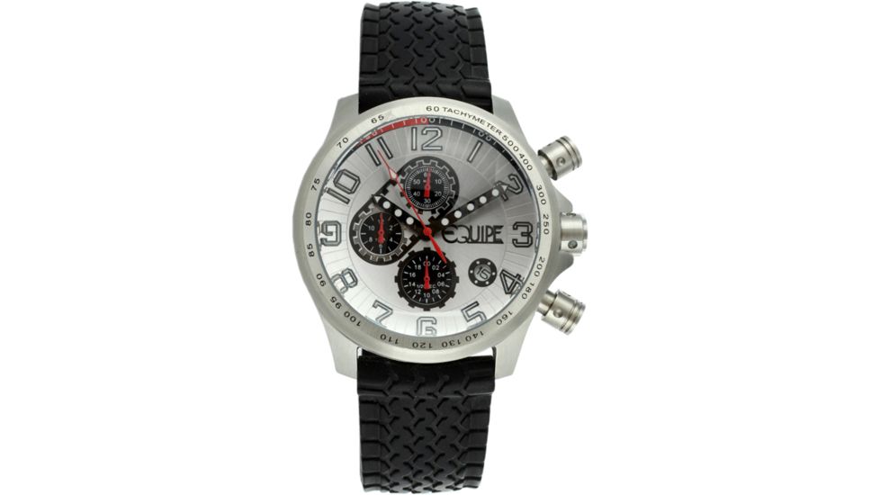 Equipe Q501 Hemi Watches  Men's - Timer and Date Subdials, Quartz, Silver/White, One Size, EQUQ502