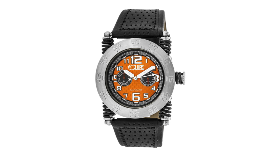 Equipe Tritium Coil Watches - Men's, Silver/Orange, One Size, EQUET109