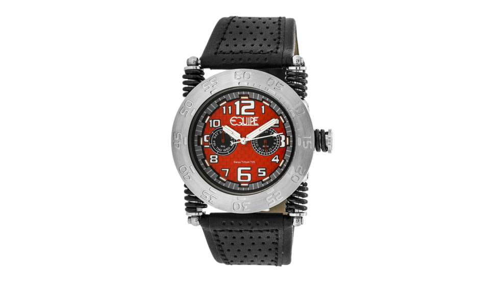 Equipe Tritium Coil Watches - Men's, Silver/Red, One Size, EQUET106