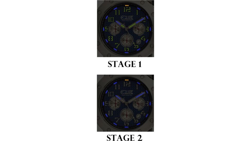 Equipe Tritium Tube Watches - Men's, Silver/Blue, One Size, EQUET410