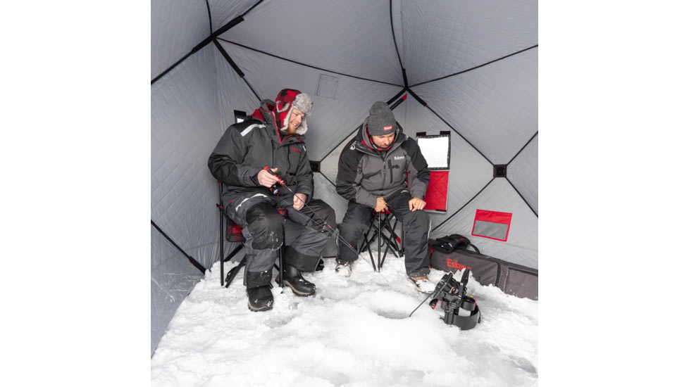 Eskimo 3HD, Pop-Up Portable Shelter, No-Trip Door, Red/Black, 3-Person, 46075