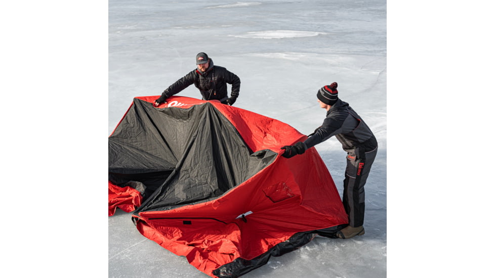 Eskimo 6HD, Pop-Up Portable Shelter, No-Trip Door, Red/Black, 6-Person, 46076