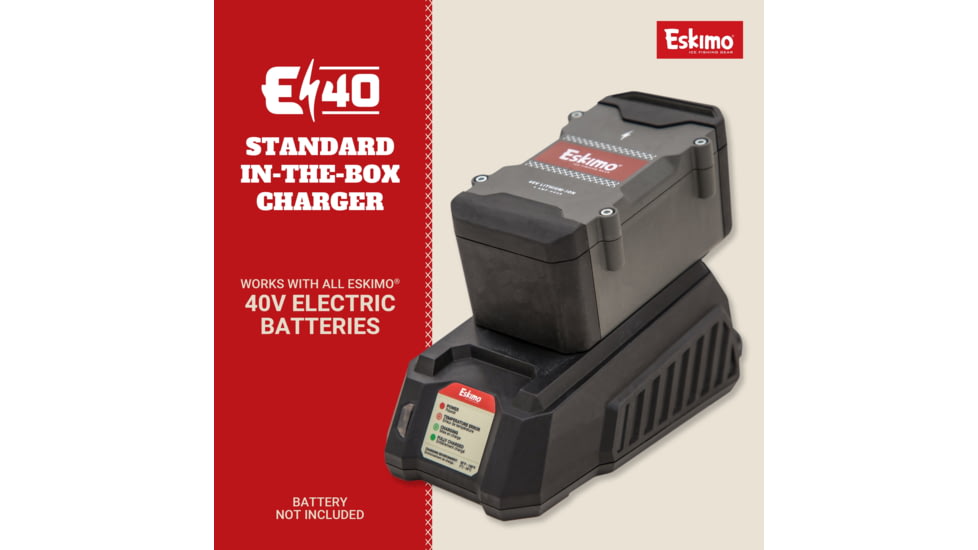 Eskimo E40 Battery Charger, 40V Lithium-ion, Black, 43695